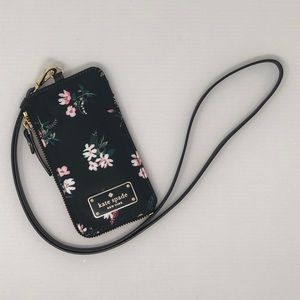 New Kate Spade Floral Nylon card Holder Wallet